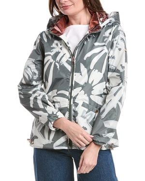 Nicole Miller Floral Windbreaker - Gray