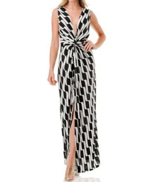 Ariella Twist Front Maxi Dress - White