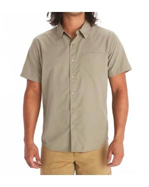 Marmot Aerobora Short Sleeve Button Up Shirt - Green