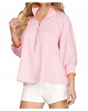 She + Sky Preppy Palette Pullover Top - Pink