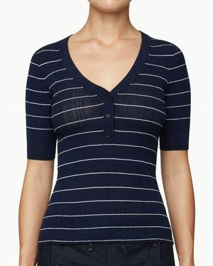 A.L.C. Francis V Neck Top - Blue