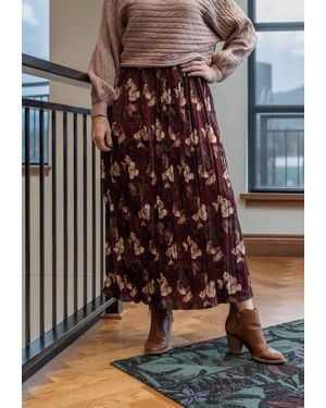 GRADE & GATHER Marje Midi Skirt - Brown