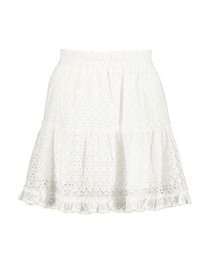 Bishop + Young Eyelet Ruffle Mini Skirt - White