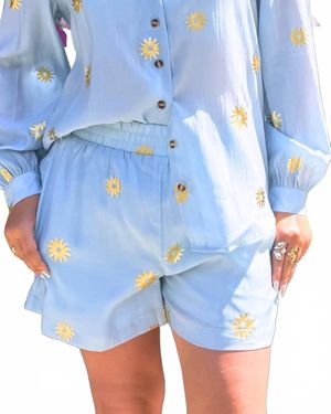 Never Fully Dressed Sun Elissa Shorts - Blue