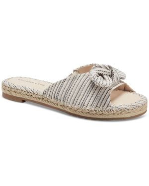 Charter Club Ashland Canvas Slip On Slide Sandals - White