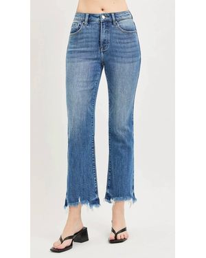 Risen High Rise Tummy Control Crop Bootcut Jeans - Blue