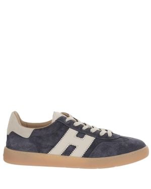 Hogan Low-Top Suede Sneakers With Memory Foam Insole - Blue