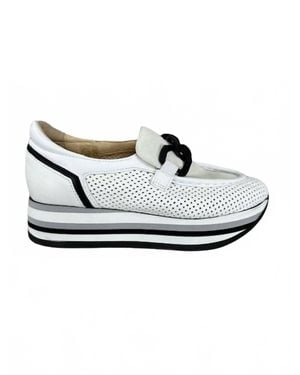 Softwaves Cassie Platform Loafers - White