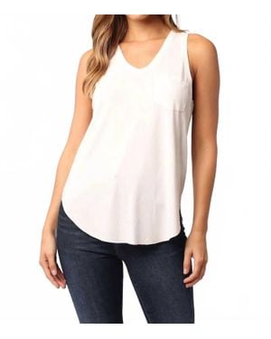 Another Love Baby Esther Breast Pocket Tank Top - White