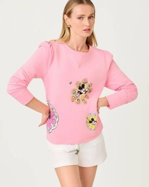 Lilly Pulitzer Elmaria Puff Sleeve Sweatshirt - Pink