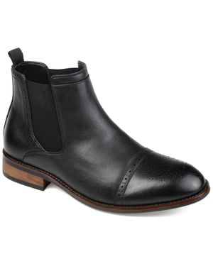 Vance Co. Garrett Cap Toe Chelsea Boot - Black