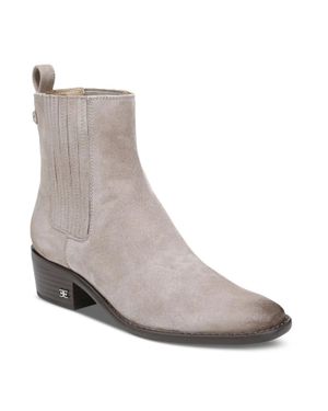 Sam Edelman Bronson Boots Block Heel Ankle Bootie Htat1276 - Brown