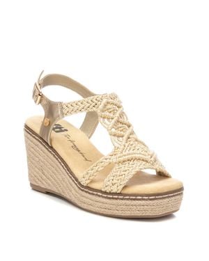 Xti Braided Wedge Sandals - Metallic