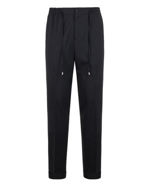 Philipp Plein Wool Jogging Pants - Blue
