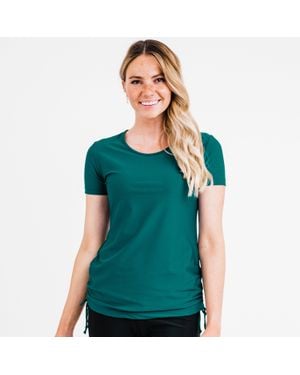 Calypsa Short Sleeve Adele Swim Top - Green
