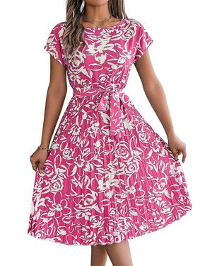 Kayla Paris Midi Dress - Pink