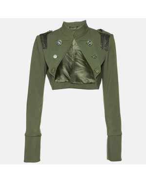 Elisabetta Franchi Celyn B. Cady Bolero Jacket - Green