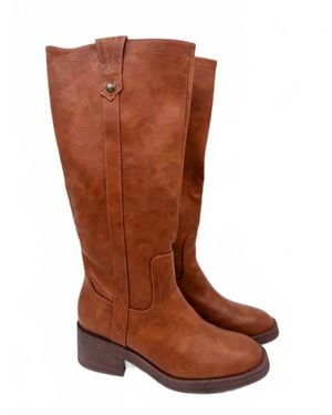 Blowfish Faux Leather Tall Boots - Brown