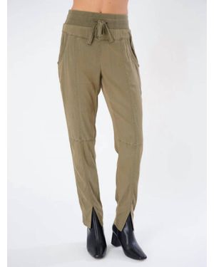 Marrakech Isa Slit Hem Jogger - Natural