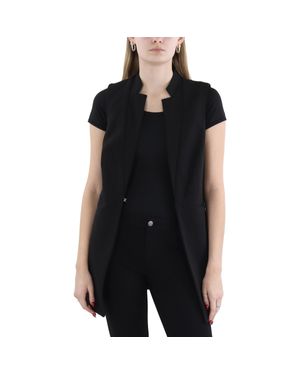 DKNY Solid Polyester Suit Vest - Black