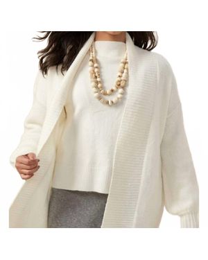 Charlie Paige Gabbi Sweater Cardigan - Natural