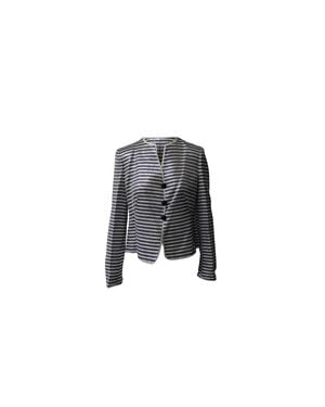 Armani Collezioni Striped Shiny Jacket - Black
