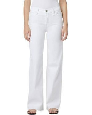 Hudson Jeans Rosie High Rise Wide Leg Jeans - White