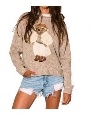 Bucketlist Teddy Bear Knit Sweater - Natural