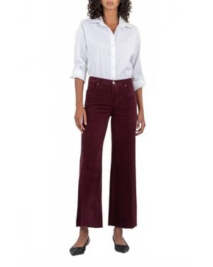 Kut From The Kloth Meg High Rise Corduroy Pants - Red