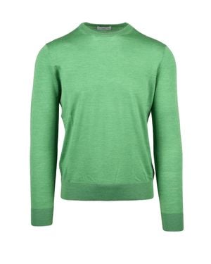 Ballantyne Crew Neck Knit Sweater - Green