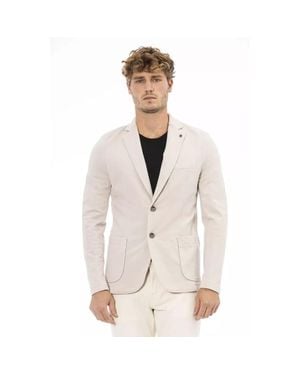 DISTRETTO12 Beige Cotton Blazer - Natural