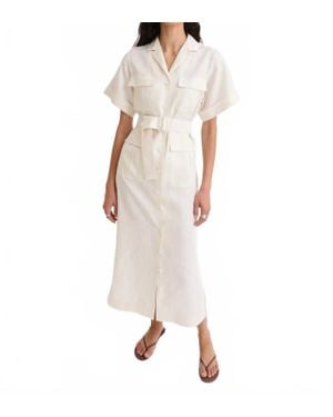 Matthew Bruch Safari Midi Dress - Natural