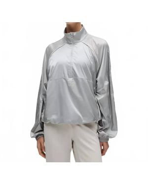 lululemon Stretch Satin Flocked Training Jacket - Gray