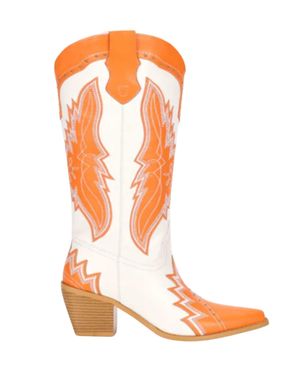 Preserve Press Western Gameday Boots - Orange
