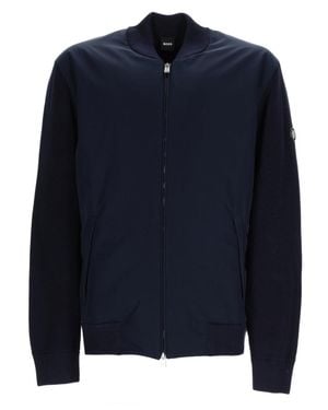 BOSS Lightweight Cotton Sports Jacket - Blue