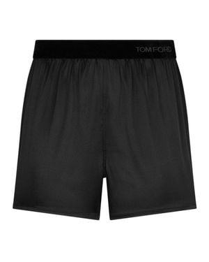 Tom Ford Silk Pajama Shorts - Black