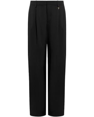 Dondup Lia High-Waist Loose-Fit Tailored Pants - Black