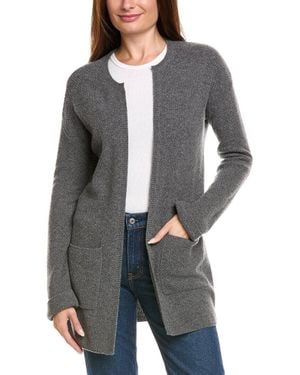 Kier + J Kier + J Wool & Cashmere-Blend Open Cardigan - Gray