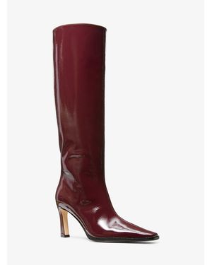 MICHAEL Michael Kors Darrah Patent Leather Boot - Red