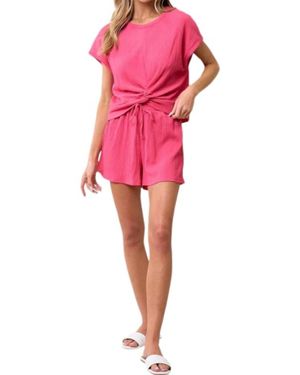 Lovely Melody My Summer Top & Short Set - Red