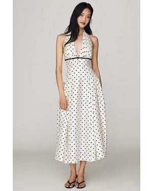 Endless Rose Drop-Waist Halter Dress - White