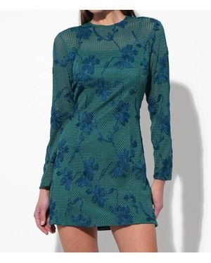 Adelyn Rae Cheryl Crochet Lace Mini Dress - Green