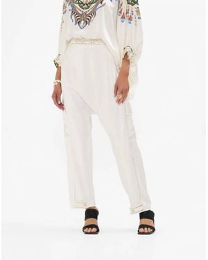 CAMILLA Raglan Sleeve Blouse With Cuff - White