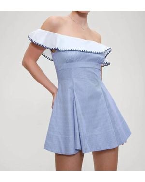 Frankie's Bikinis Lilah Poplin Dress - Blue