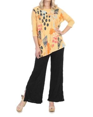 Jess & Jane Dottie Mineral Washed Dolman Sleeve Cotton Top - Black