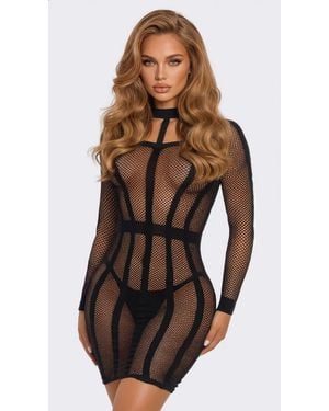 TRUEDAMES Between The Lines Dress - Brown