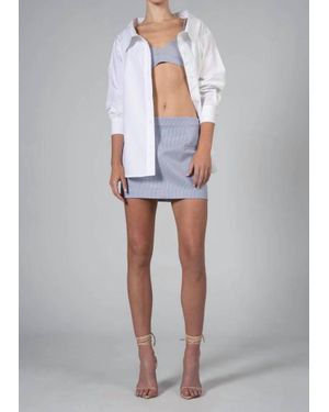NonChalant Label Tasha Buttondown - Gray
