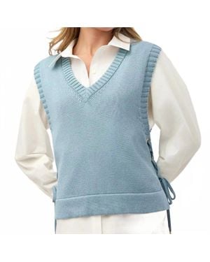 spartina 449 Beatrice Lace Up Vest - Blue