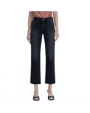 Flying Monkey Brooke Mid Rise Straight Denim Jeans - Blue