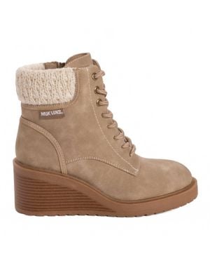 Muk Luks Sky Solange Wedge Boots - Brown